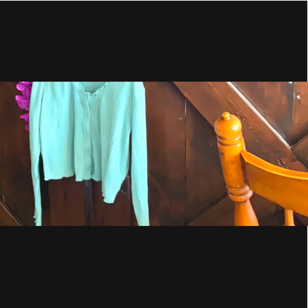 Teal cropped long sleeve
Comfortable cute